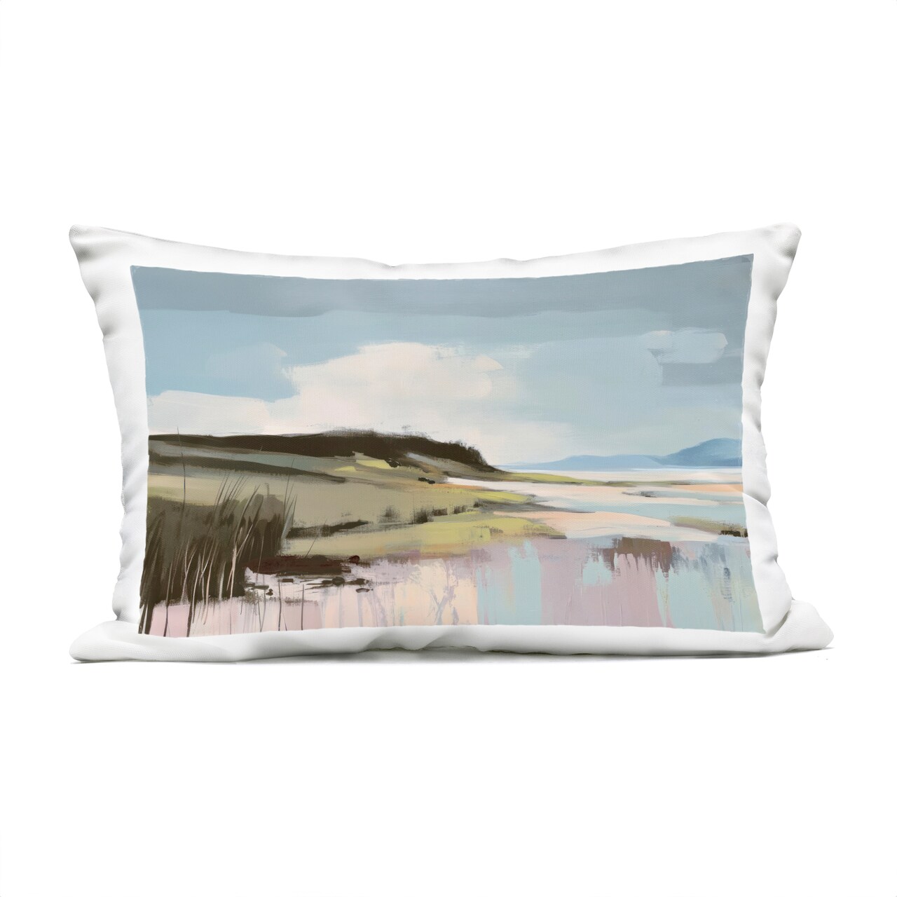 Stupell Industries Modern Verdant Waters Outdoor Pillow, 14 x 7 x 20